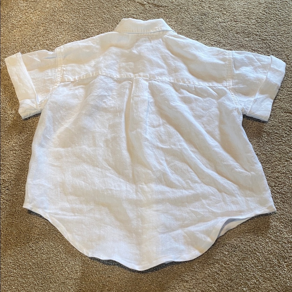 J Crew Capitaine Baird McNutt Irish Linen Relaxed Shirt White XXS - Picture 10 of 10